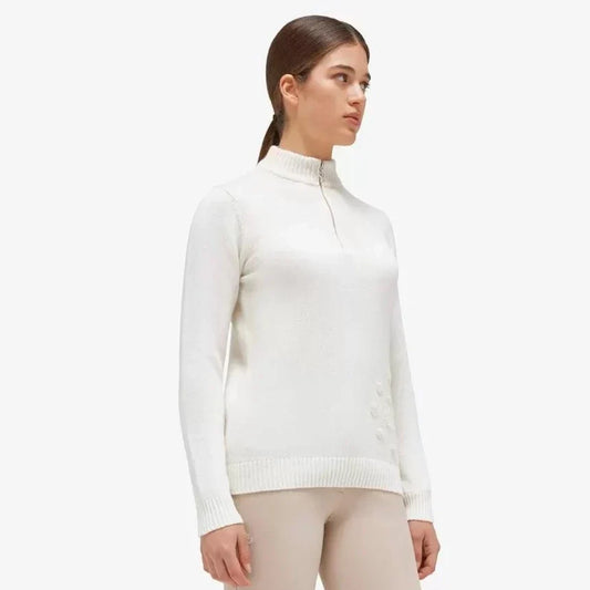 Cavalleria Toscana Holiday Half Zip Cashmere Blend Sweater