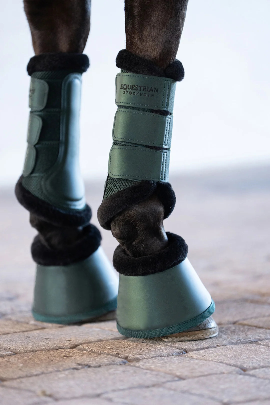 Equestrian Stockholm Fur Mesh Brushing Boots