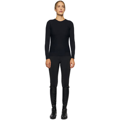 Cavalleria Toscana Wool Knit Honeycomb Crew Neck Sweater