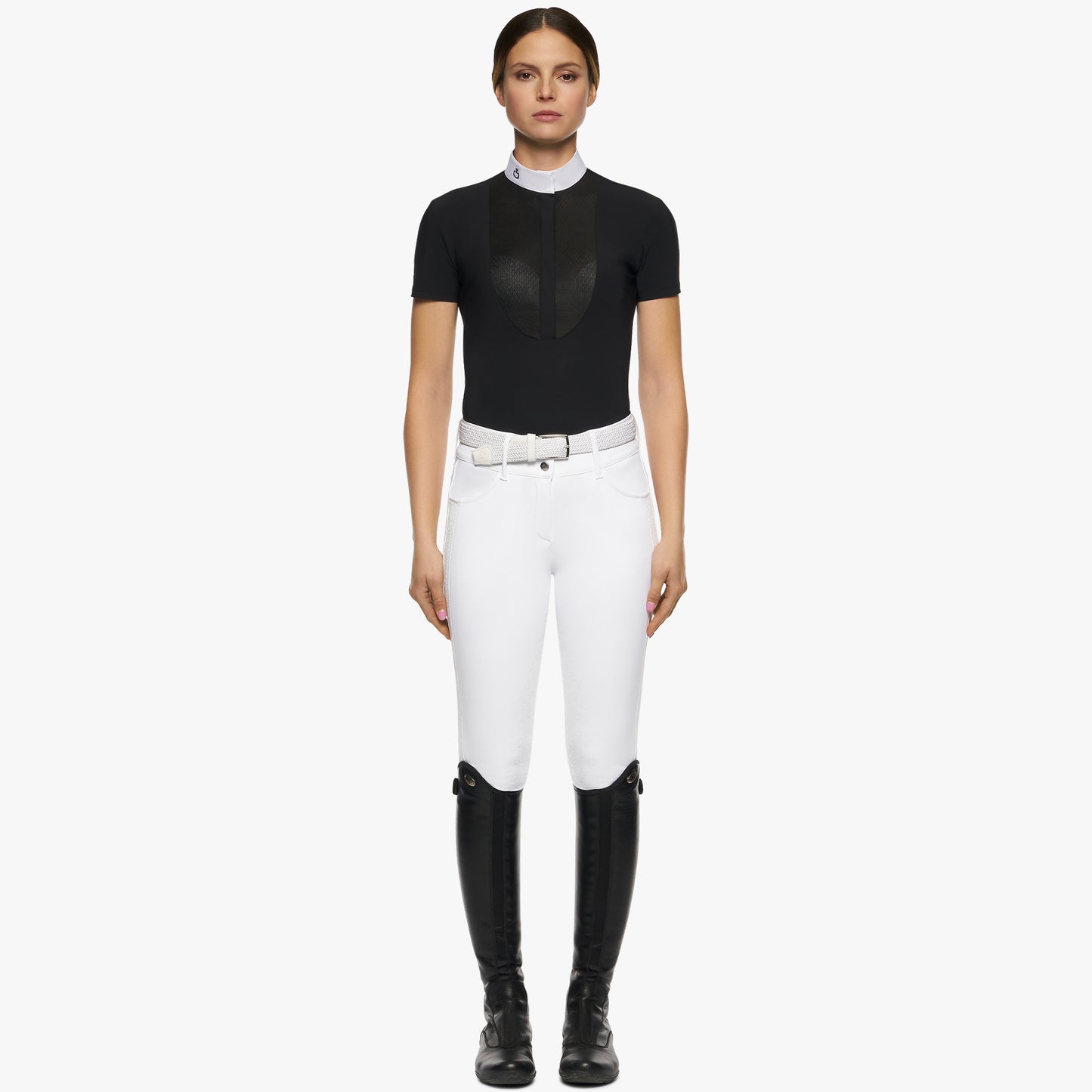 Cavalleria Toscana Lacey Drop Bib S/S Tävlingstopp