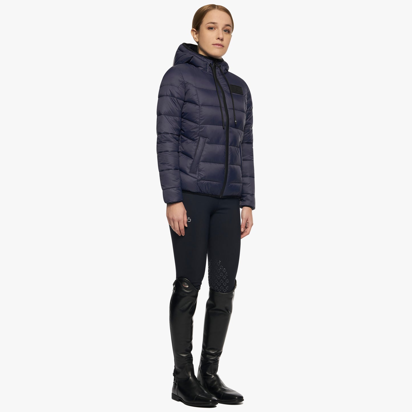 Cavalleria Toscana Synthetic Down Hooded Zip Puffer Jacket