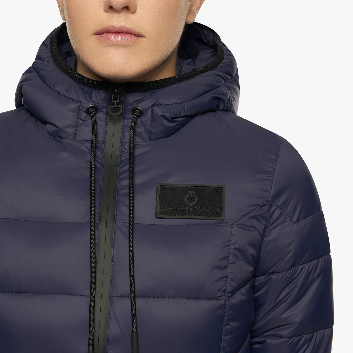 Cavalleria Toscana Synthetic Down Hooded Zip Puffer Jacket