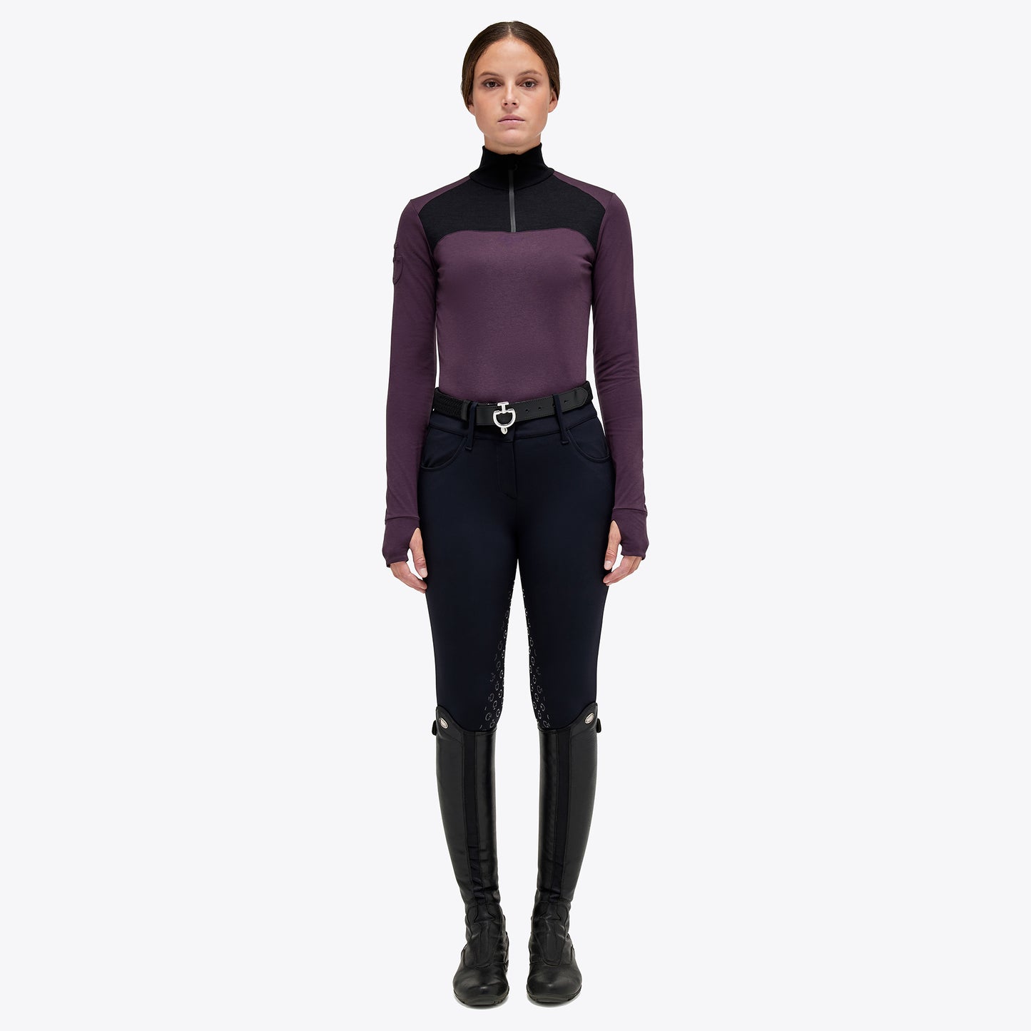 Cavalleria Toscana Tech Wool Half Zip Turtleneck