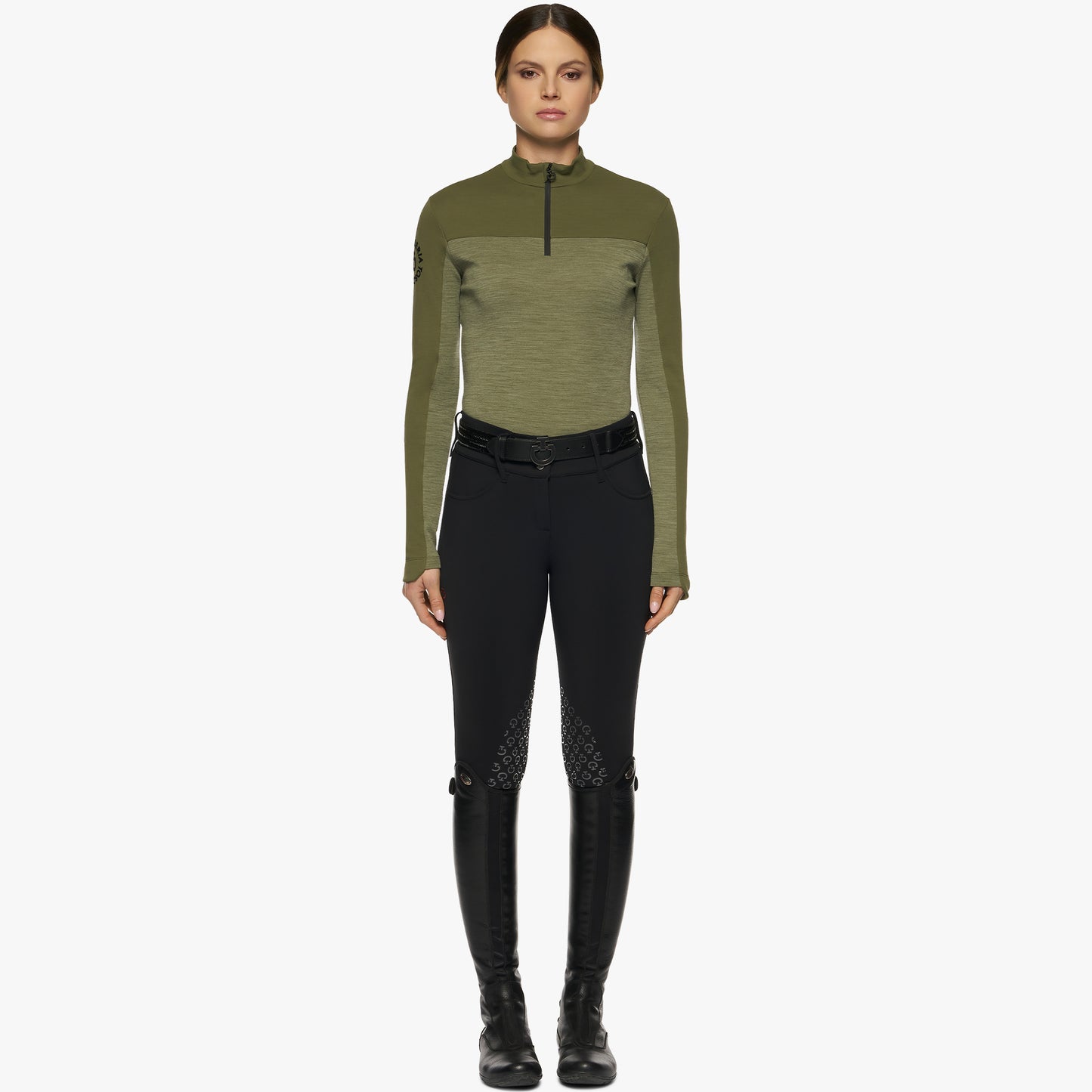 Cavalleria Toscana CT Orbit Tech Wool Mock Zip Turtleneck