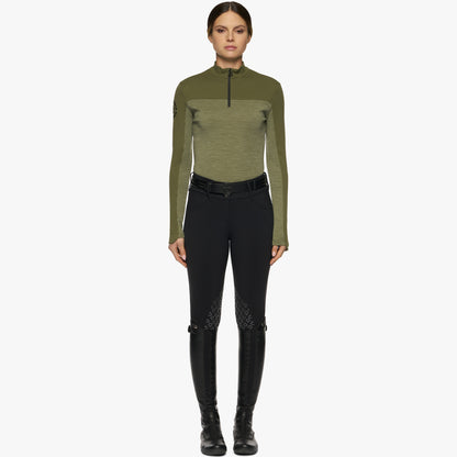 Cavalleria Toscana CT Orbit Tech Wool Mock Zip Turtleneck