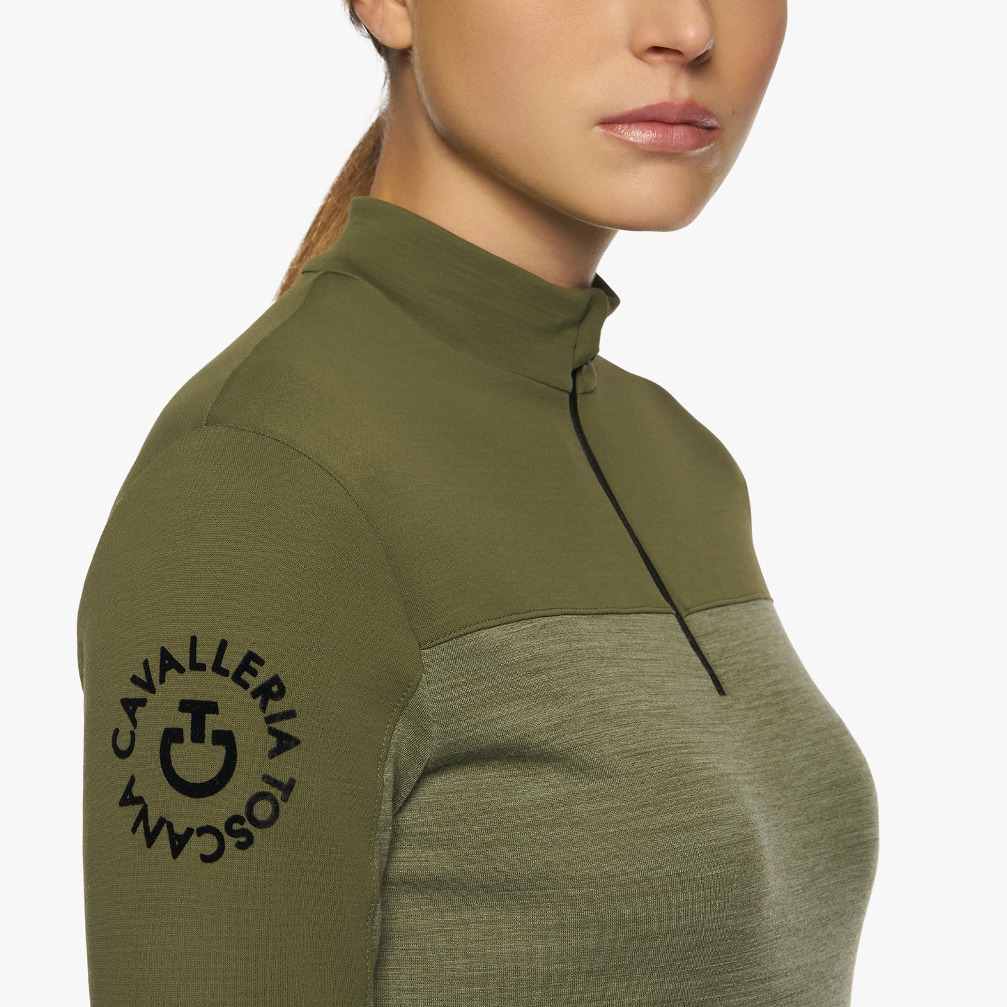 Cavalleria Toscana CT Orbit Tech Wool Mock Zip Turtleneck