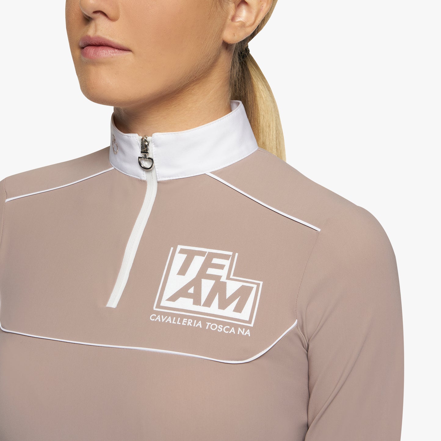 Cavalleria Toscana Junior Team Daytona Jersey L/S Zip Tävlingstopp