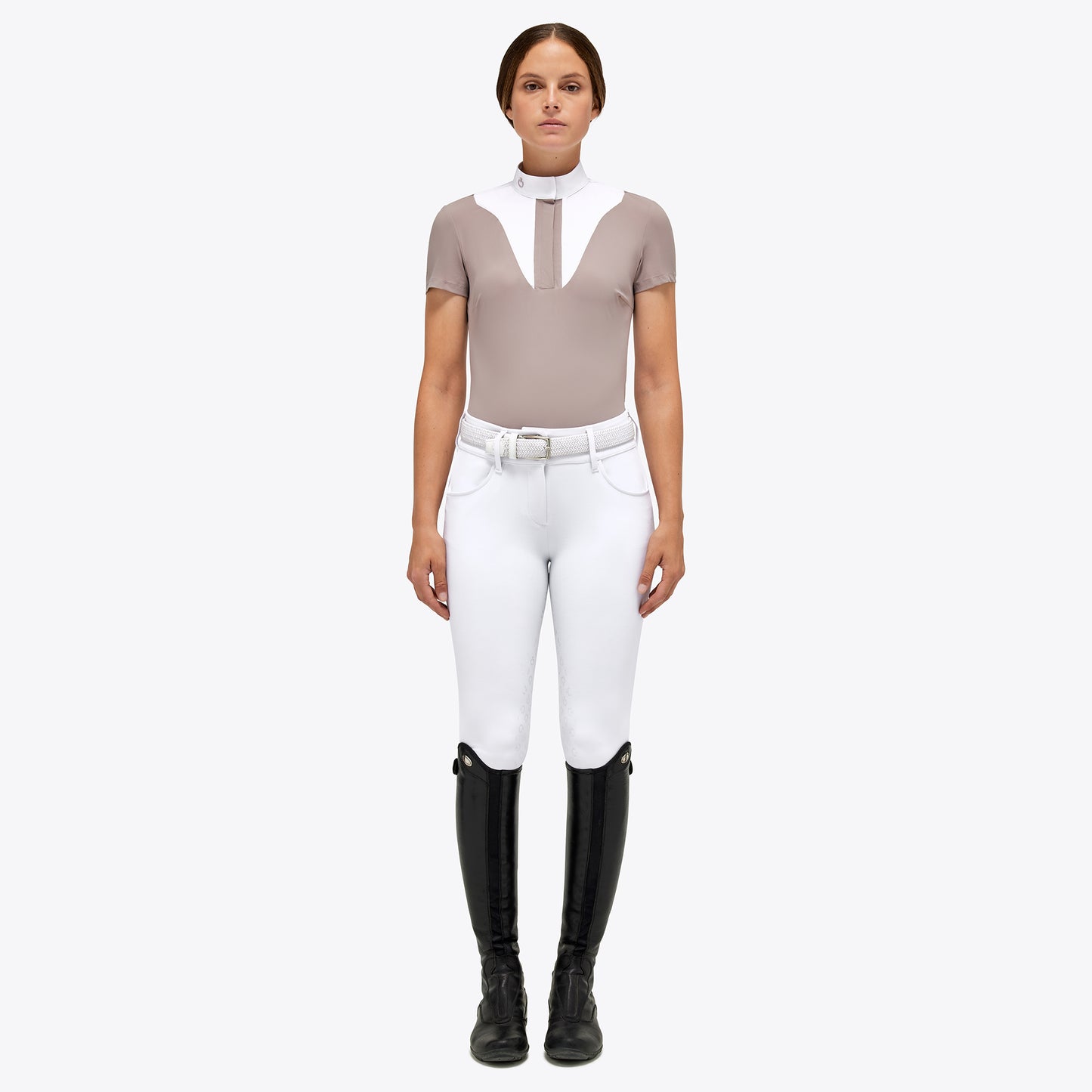 Cavalleria Toscana Jersey w/ Poplin Bib S/S Tävlingstopp