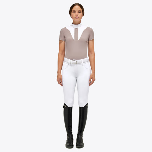 Cavalleria Toscana Jersey w/ Poplin Bib S/S Tävlingstopp